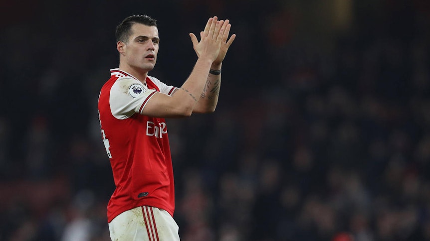 Nach dem Sieg gegen Manchester United bedankte sich Granit Xhaka, den Arsenal-Trainer Mikel Arteta unbedingt halten will, bei den Fans.