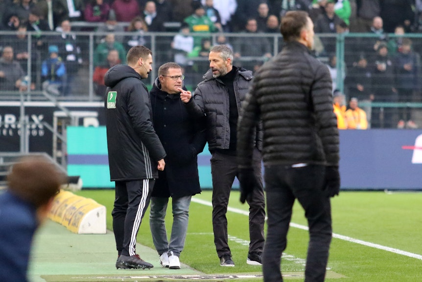 Gegen Mainz 05 sah Marco Rose von Schiedsrichter Felix Zwayer die Gelbe Karte.