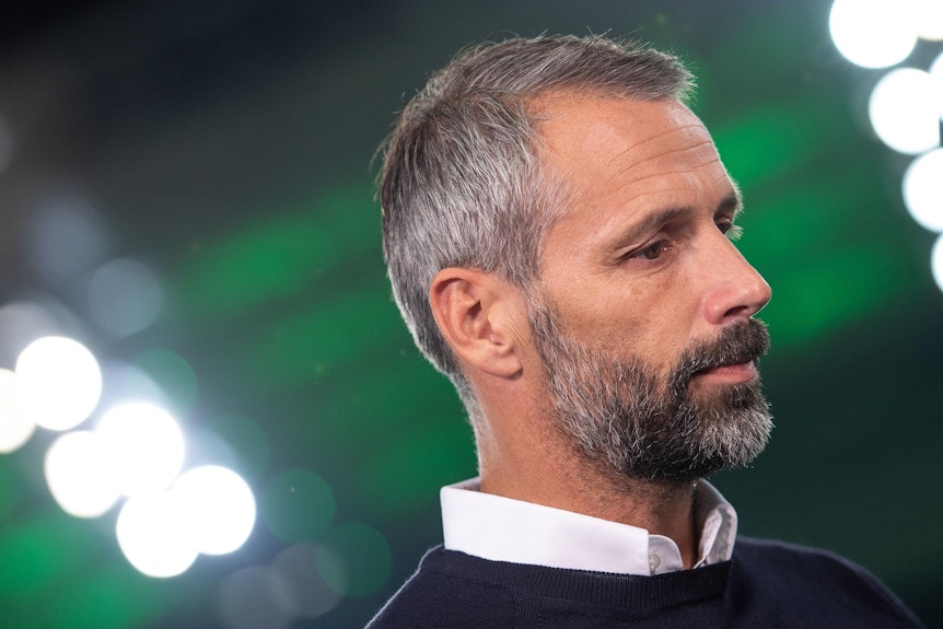 Marco Rose beim Spiel gegen den Wolfsberger AC