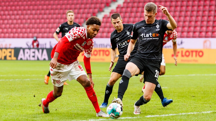 Borussia Mönchengladbach im Duell mit Mainz 05.