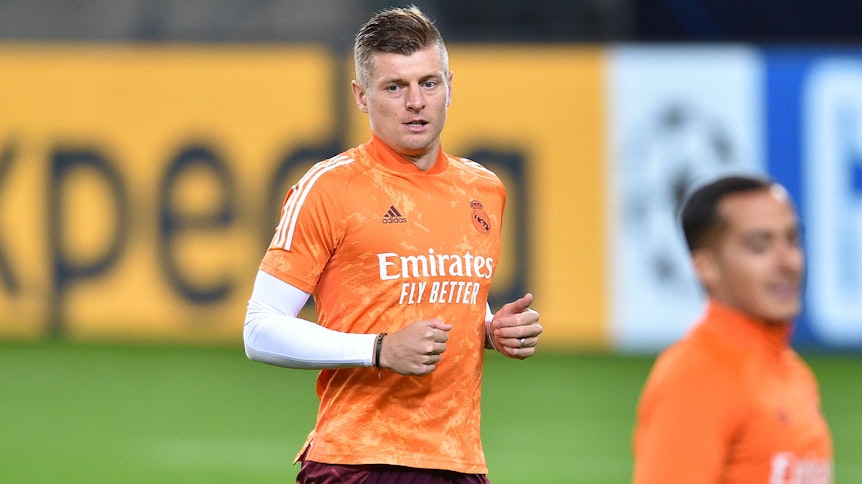 Real Madrids Toni Kroos, hier beim Abschlusstraining von Real Madrid im Borussia-Park.