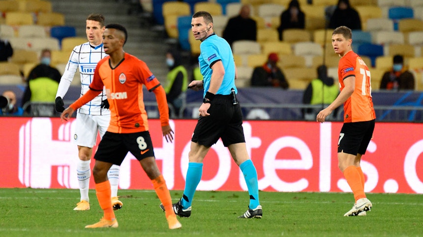 In Kiew trafen die Mannschaften von Schachtar Donezk und Inter Mailand Ende Oktober aufeinander.