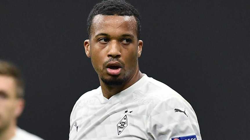 Borussia Mönchengladbachs Stürmer Alassane Plea, hier im Champions-League-Spiel bei Inter Mailand, stach in Kiew mit einem Dreierpack und einem Assist heraus.