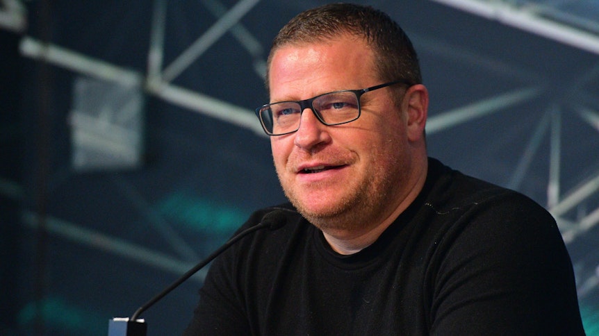 Borussias Sportdirektor Max Eberl stellte sich in einer Pressekonferenz den Fragen der Medienvertreter.
