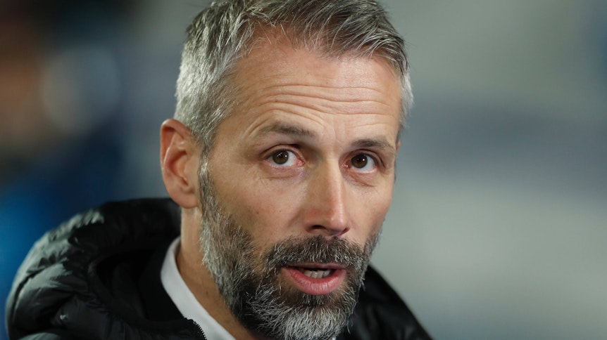 Marco Rose, Trainer der Gladbacher Borussia, hier am 9. Dezember 2020 in Madrid, hat sich zu den Wechsel-Gerüchten um seine Person geäußert.