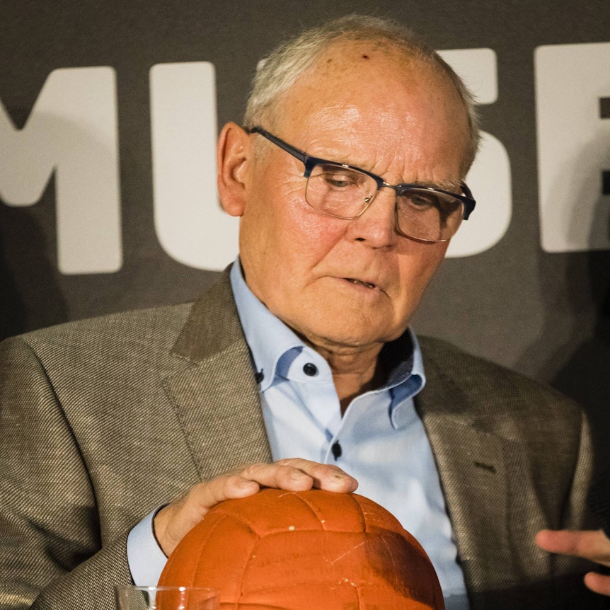 Herbert Laumen eröffnet im Jahr 2019 die Fohlenwelt im Borussia-Park.