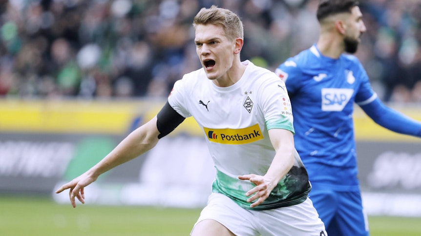 Matthias Ginter trifft im letzten Spiel gegen Hoffenheim zur Gladbacher Führung.