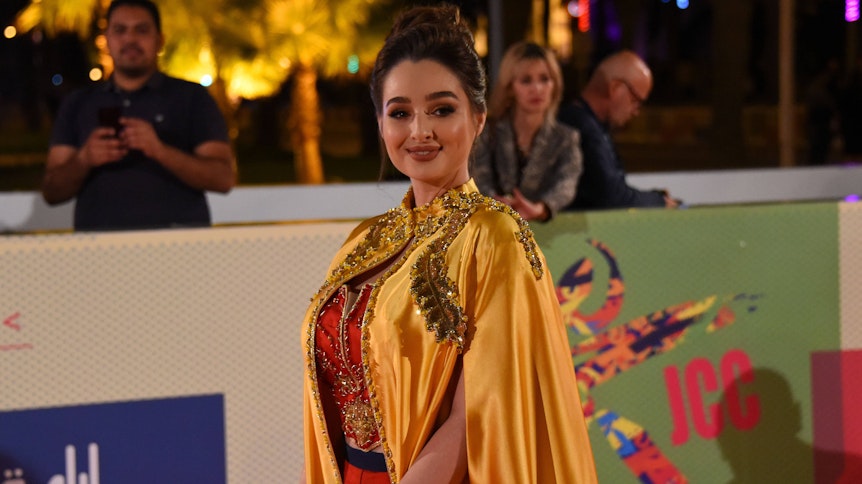 Ahlem Fekih im Oktober 2019 bei der Eröffnungsfeier des „Carthage Film Festivals“ in Tunis.