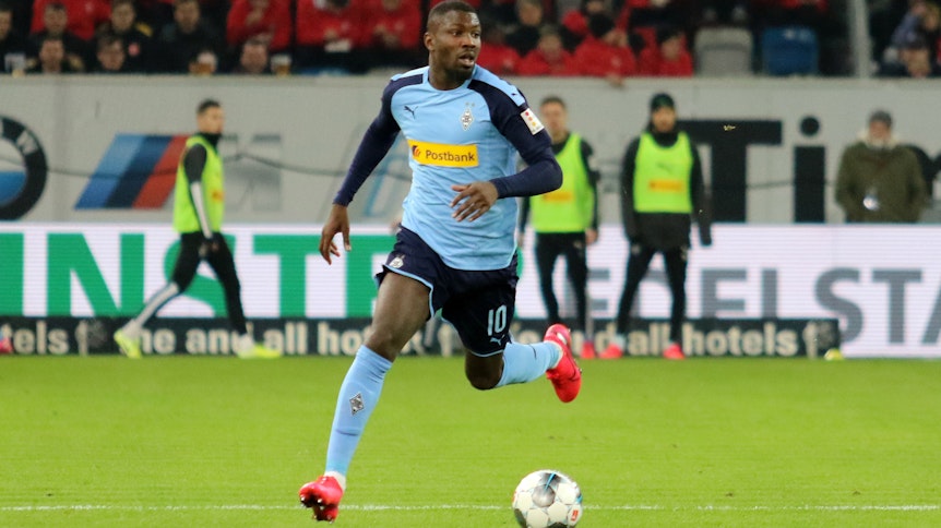 Gladbachs Angreifer Marcus Thuram zählte beim Sieg in Düsseldorf (4:1) zu den besten Spielern auf dem Platz.