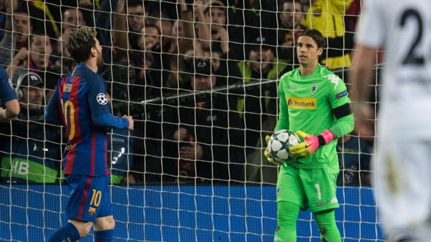 In der Champions League traf Torwart Yann Sommer im Jahr 2016 auf Lionel Messi und den FC Barcelona.