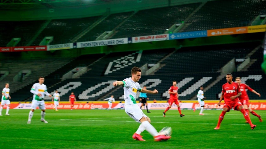 Patrick Herrmann überzeugte mit einer guten Leistung beim 2:1-Derbysieg im Geisterspiel gegen den 1. FC Köln.