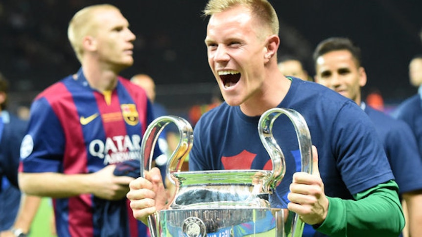 Torhüter Marc-André ter Stegen gewann 2015 mit dem FC Barcelona die Champions League. Der gebürtige Gladbacher soll bei Katalanen nun einen neuen Super-Vertrag unterschreiben.