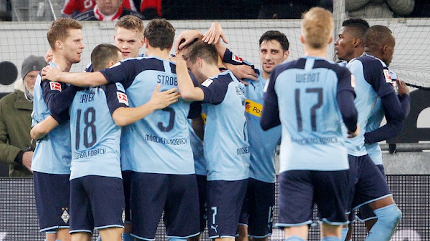 Borussia Mönchengladbach hat in den blauen Trikots sechs von acht Spielen gewonnen, nur die Partie bei Union Berlin ging verloren.