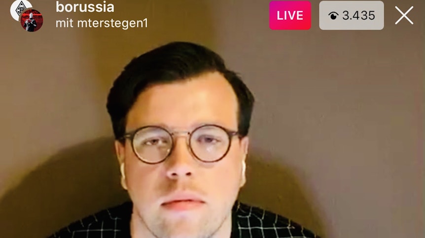 Borussia-Moderator Christian Straßburger nahm Barcelona-Star und Ur-Gladbacher Marc-André ter Stegen mit Hilfe dutzender User auf Instagram fast eine Stunde lang per Fragen-Feuerwerk in die Mangel.