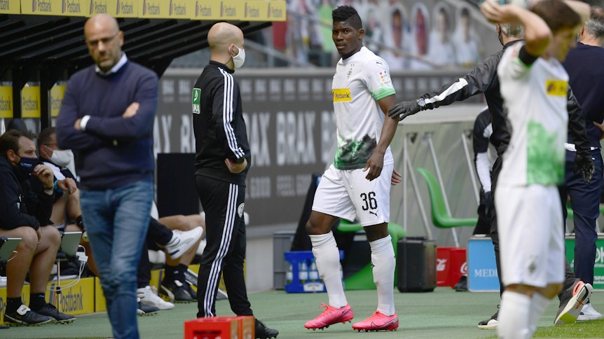 Breel Embolo kann nach seiner Wadenprellung aus dem Spiel gegen Bayer 04 Leverkusen noch nicht wieder trainieren.