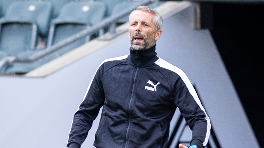 Marco Rose, Trainer von Fußball-Bundesligist Borussia Mönchengladbach, hat mit seiner Mannschaft die Teilnahme am Europapokal schon fast sicher.