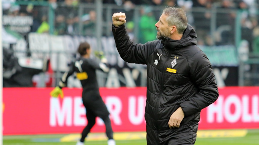 Marco Rose trifft als Gladbach-Trainer zum zweiten Mal auf den FC Bayern München. Vor dem 2:1-Sieg im Hinspiel stimmte er die Fans im Borussia-Park auf die Partie ein.