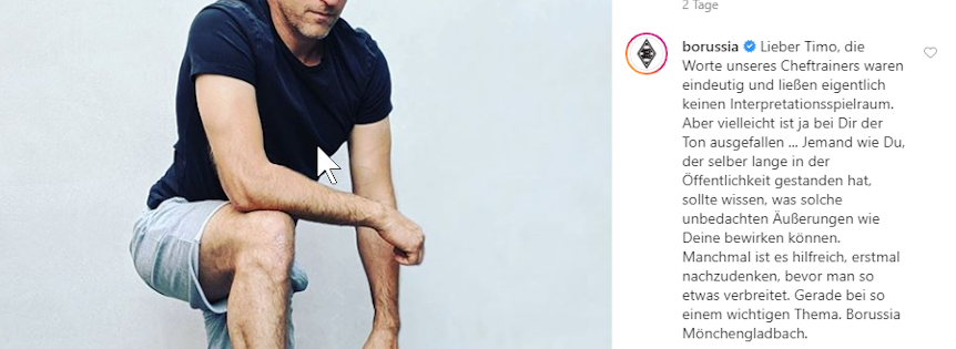 Borussia Mönchengladbach reagiert auf den Instagram-Beitrag von Ex-Nationaltorhüter Timo Hildebrand.