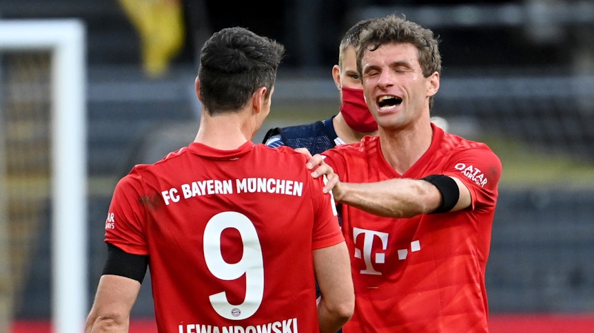 Robert Lewandowski und Thomas Müller fehlen dem FC Bayern München gegen Borussia Mönchengladbach beide gesperrt.
