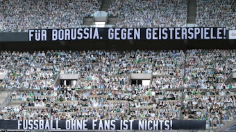 Die Pappkameraden im Borussia-Park könnten in der neuen Saison bei Gladbach-Heimspielen wieder Platz für richtige Fans machen.