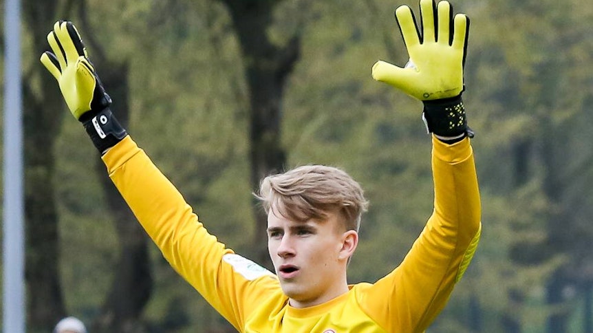 Jonas Kersken stand in der vergangenen Saison fünfmal für Borussias U23 im Tor.