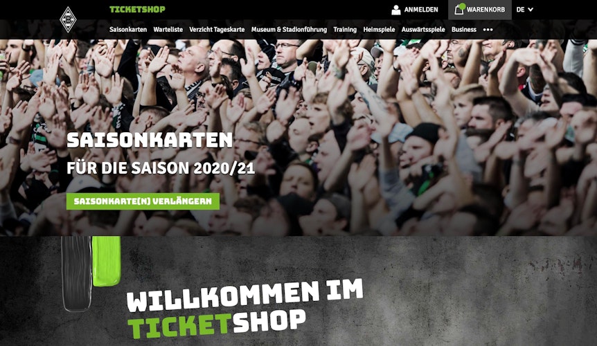 Der Ticketshop ist ebenfalls überarbeitet worden. Sollte nach der Coronakrise der Andrang auf Karten wieder groß sein, bietet der Klub für die User nun eine verbesserte Serverleistung an.