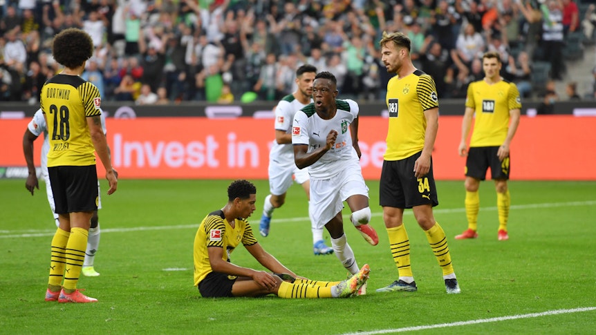 Denis Zakaria von Borussia Mönchengladbach, brachte Gladbach 1:0 gegen den BVB am 25. September 2021 in Führung.