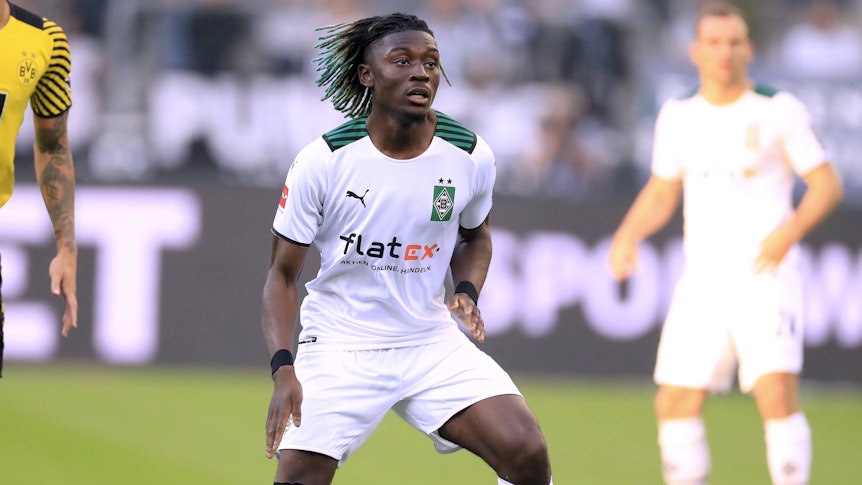 Manu Koné von Borussia Mönchengladbach hier im Duell gegen Borussia Dortmund am 25. September 2021.