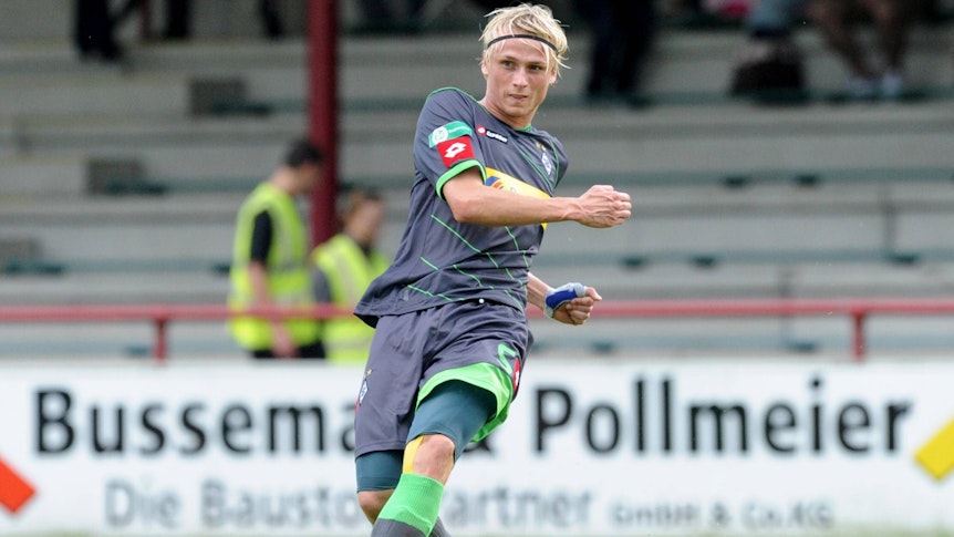 Tim Heubach, ehemaliger Spieler von Borussia Mönchengladbach, hier am 26. Oktober 2011 in einem Spiel von Gladbachs U23.