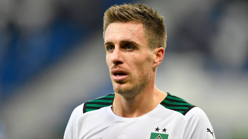 Patrick Herrmann von Borussia Mönchengladbach im Spiel seines Klubs gegen die TSG 1899 Hoffenheim am 18. Dezember 2021.