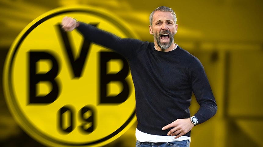 Gladbach-Trainer Marco Rose gestikuliert am 29. Februar 2020 an der Seitenlinie. Ab Juli ist Rose dann Coach beim BVB, der 44-Jährige hat eine Ausstiegsklausel im Fohlen-Stall gezogen.