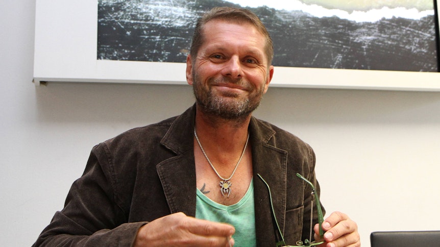 Ex-Gladbach-Profi Uli Borowka im Museum von Eintracht Frankfurt im Stadion „Deutsche Bank Park“ am 11. September 2014.