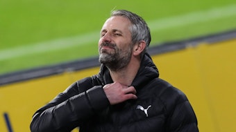 Gladbach-Trainer Marco Rose vor dem Bundesliga-Spiel des VfL bei RB Leipzig am 27. Februar 2021.