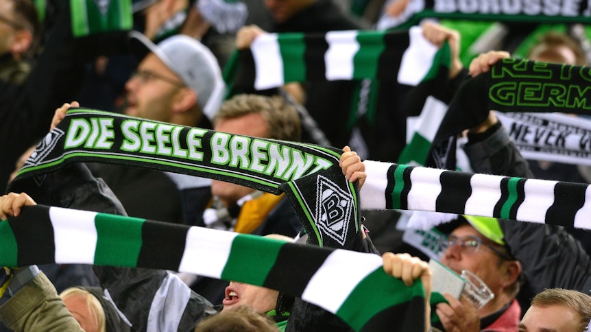 Dieses Foto von Gladbacher Fans stammt vom 7. November 2019 und ist beim Europa-League-Duell zwischen Borussia Mönchengladbach und AS Rom im Borussia-Park aufgenommen worden.