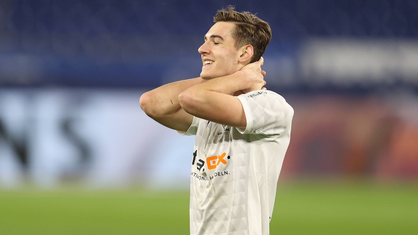 Gladbachs Florian Neuhaus im Bundesligaspiel der Gladbacher beim FC Schalke am 20. März 2021.
