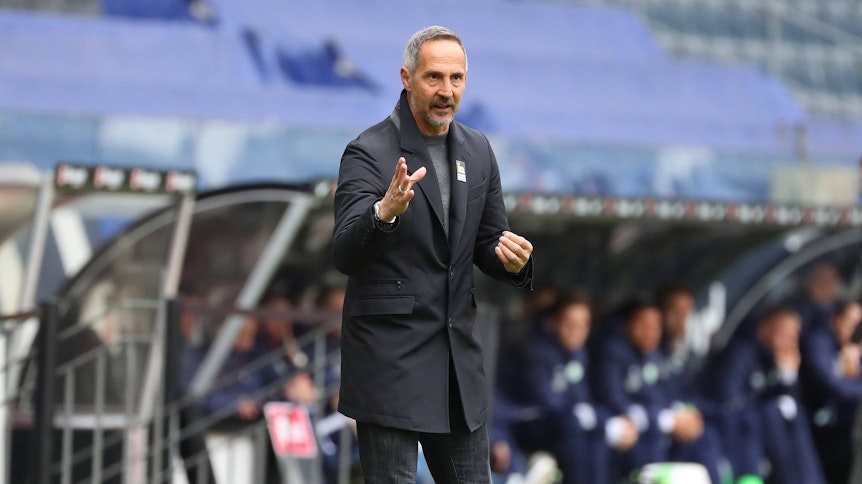 Adi Hütter, hier zu sehen am 10. April 2021, wird neuer Trainer bei Fußball-Bundesligist Borussia Mönchengladbach.