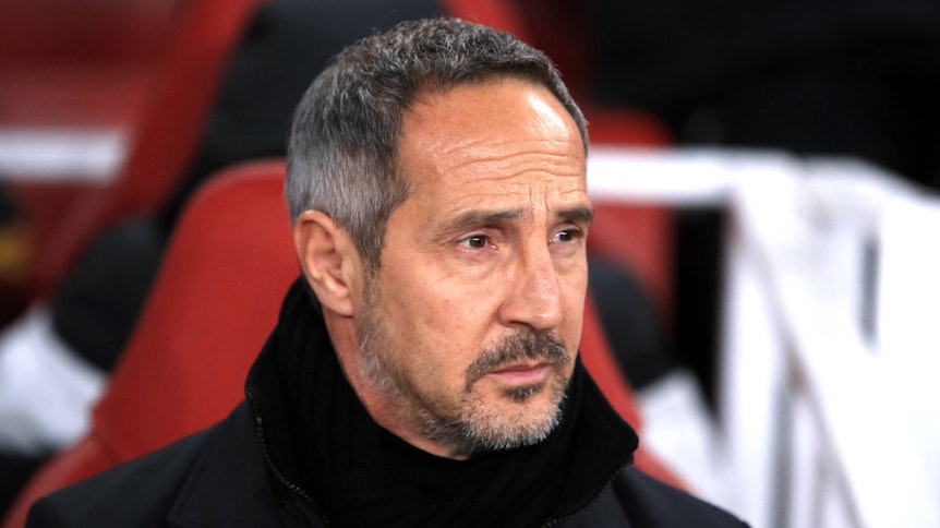 Adi Hütter, auf diesem Foto am 28. November 2019 zu sehen, von Eintracht Frankfurt soll das Trainer-Amt zur neuen Saison bei Fußball-Bundesligist Borussia Mönchengladbach übernehmen.