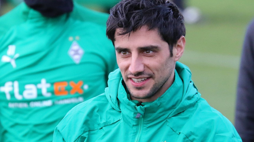 Gladbach Kapitän Lars Stindl im Training seiner Mannschaft am 15. März 2021 am Borussia-Park.