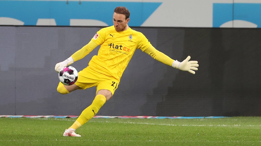 Gladbachs Schlussmann Tobias Sippel. Auf diesem Foto ist der Fußballer am 21. April 2021 zu sehen.