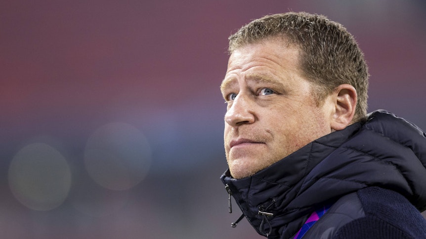 Manager Max Eberl BMG Borussia Mönchengladbach - Manchester City Budapest, 24.02.2021, Fussball Champions League, Saison 2020/21 Foto: Moritz Müller *** Manager Max Eberl BMG Borussia Mönchengladbach Manchester City Budapest, 24 02 2021, Football Champions League, 2020 season 21 Photo Moritz Müller.