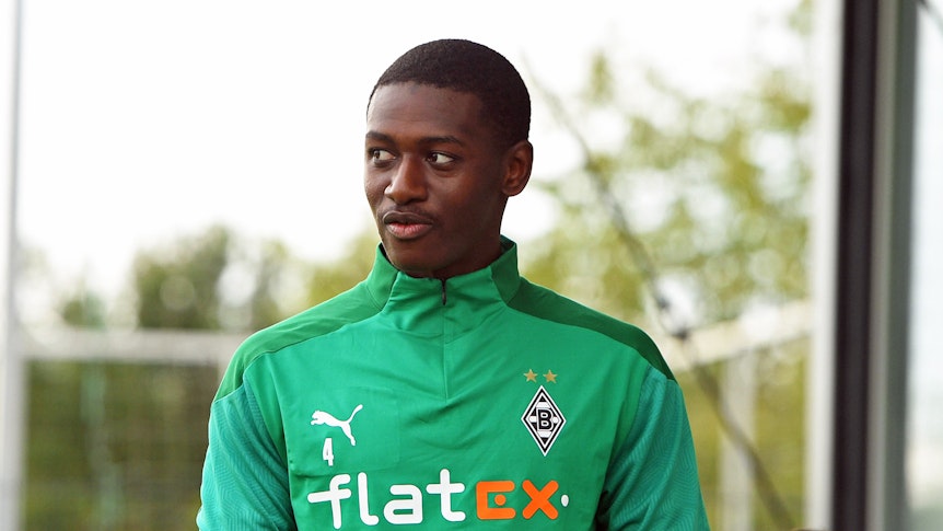 Mamadou Doucouré im Trainingslager der Gladbacher in Harsewinkel am 17. August 2020.