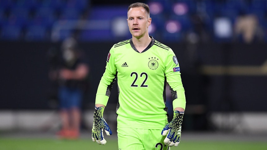 Ex Gladbacher Marc-André ter Stegen, hier am 31. März 2021, fällt für die EM aus.