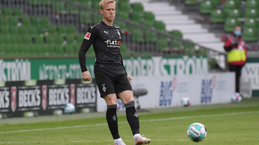 Letzter Einsatz im Gladbach-Trikot: Oscar Wendt konnte bei Borussias 4:2-Sieg bei Werder Bremen am 22. Mai 2021 nochmal Bundesliga-Luft schnuppern.
