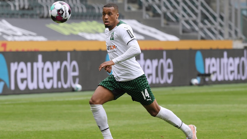 Stürmer Alassane Plea, auf diesem Foto am 15. Mai 2021 zu sehen, liebäugelt offenbar mit einem Abgang bei Borussia Mönchengladbach in diesem Sommer.
