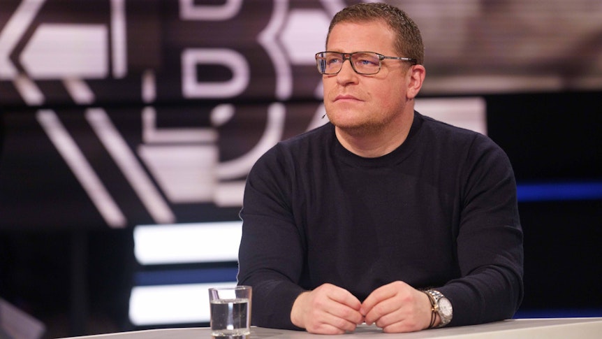 Gladbach-Manager Max Eberl bei einem TV-Auftritt am 13. März 2021.