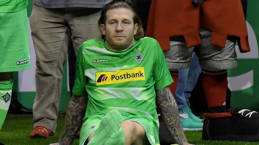 Andriy Voronin, hier bei den AOK Traditionsmasters am 6. Januar 2018 im Gladbach-Trikot.