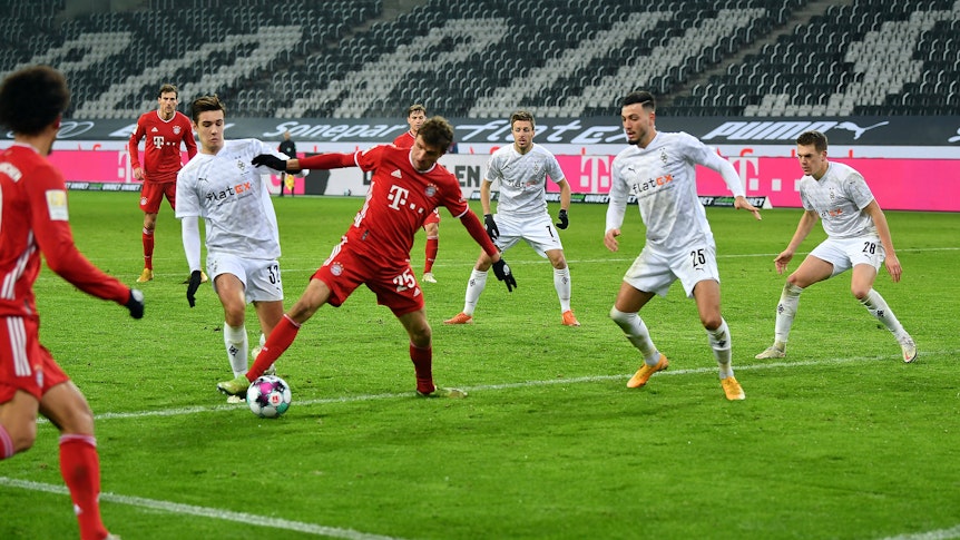 Bei Gladbachs letztem Heimspiel gegen die Bayern am 8. Januar 2021 gab es einen 3:2-Sieg für die Fohlen.