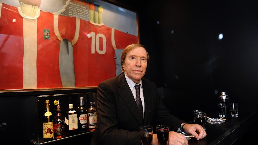 Gladbach-Legende Günter Netzer bei der Eröffnung der Sonderausstellung Aus der Tiefe des Raumes im Museum im Borussia-Park am 5. September 2019.