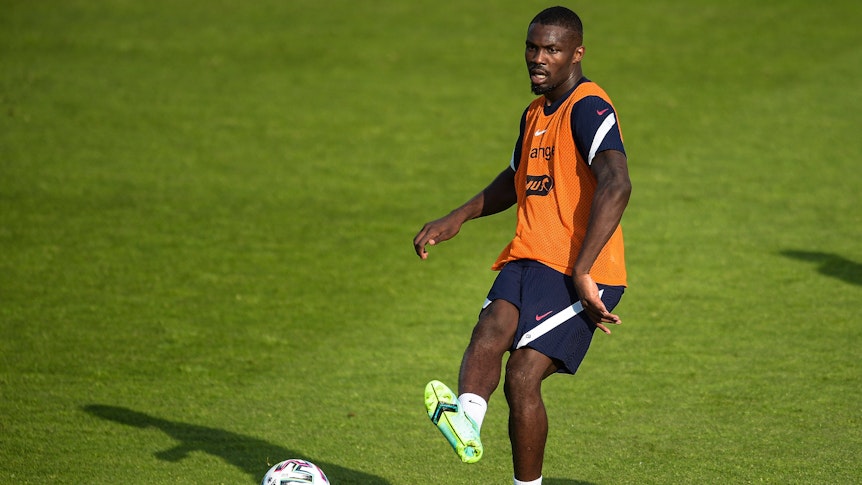 Gladbach-Stürmer Marcus Thuram, hier zu sehen am 3. Juni 2021, ist bei der EM-Generalprobe von Weltmeister Frankreich im Testspiel gegen Bulgarien nicht zum Einsatz gekommen.
