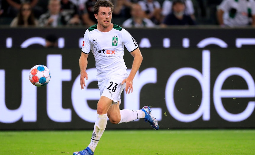 Jonas Hofmann, Nationalspieler von Borussia Mönchengladbach, im Bundesliga-Duell mit Bayern München am 13. August 2021 im Borussia-Park.